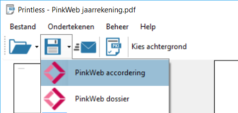 Productsheet integratie Printless en PinkWeb